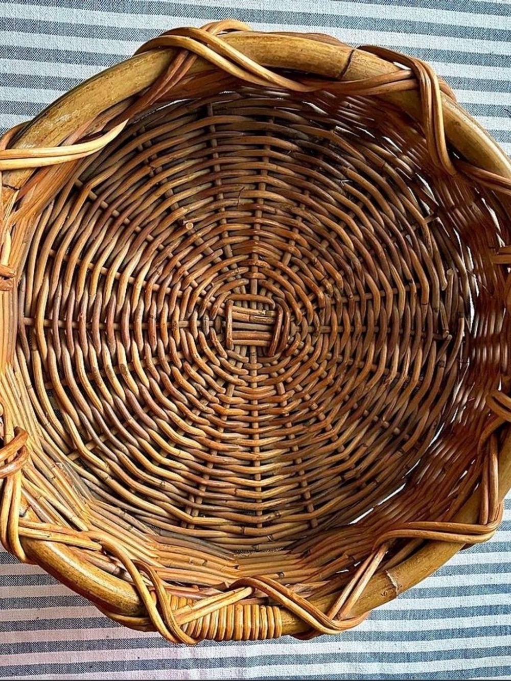 Handwoven Wicker Storage Basket - Natural Brown